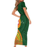 Manu'a Cession Day Family Matching Short Sleeve Bodycon Dress and Hawaiian Shirt Polynesian Pattern LT03 - Polynesian Pride