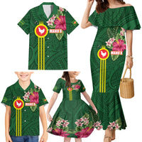 Manu'a Cession Day 120th Anniversary Family Matching Mermaid Dress and Hawaiian Shirt Polynesian Pattern and Hibiscus Flower LT03 - Polynesian Pride
