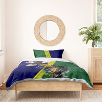 Manu'a Island and American Samoa Bedding Set Rooster and Eagle Mascot