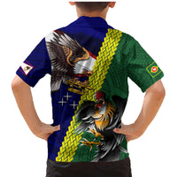 Manu'a Island and American Samoa Family Matching Mermaid Dress and Hawaiian Shirt Rooster and Eagle Mascot LT03 - Polynesian Pride