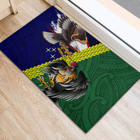 Manu'a Island and American Samoa Rubber Doormat Rooster and Eagle Mascot LT03 - Polynesian Pride