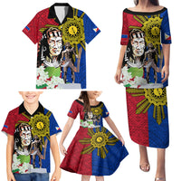 Philippines Lapu-Lapu Family Matching Puletasi and Hawaiian Shirt Filipino Sun Tattoo With Yakan Pattern LT03 - Polynesian Pride