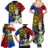 Philippines Lapu-Lapu Family Matching Summer Maxi Dress and Hawaiian Shirt Filipino Sun Tattoo With Yakan Pattern LT03 - Polynesian Pride