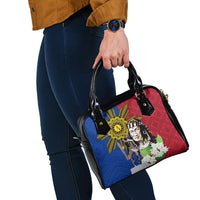 Philippines Lapu-Lapu Shoulder Handbag Filipino Sun Tattoo With Yakan Pattern