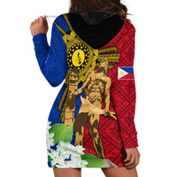 Philippines Lapu Lapu King Jasmine Flowers Hoodie Dress Filipino Sun Tattoo LT03 - Polynesian Pride