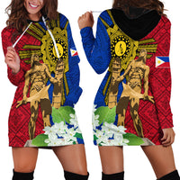 Philippines Lapu Lapu King Jasmine Flowers Hoodie Dress Filipino Sun Tattoo LT03 - Polynesian Pride