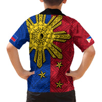 Philippines Sun Batok Tattoo Family Matching Short Sleeve Bodycon Dress and Hawaiian Shirt Polynesian and Yakan Pattern LT03 - Polynesian Pride