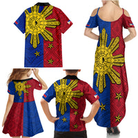 Philippines Sun Batok Tattoo Family Matching Summer Maxi Dress and Hawaiian Shirt Polynesian and Yakan Pattern LT03 - Polynesian Pride