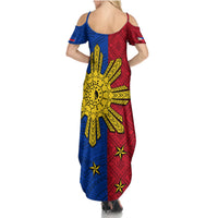 Philippines Sun Batok Tattoo Family Matching Summer Maxi Dress and Hawaiian Shirt Polynesian and Yakan Pattern LT03 - Polynesian Pride