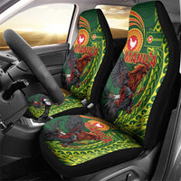 Proud of Manu'a Islands Car Seat Cover Rooster and Polynesian Art Wing Style LT03 - Polynesian Pride