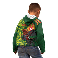 Proud of Manu'a Islands Kid Hoodie Rooster and Polynesian Art Wing Style LT03 - Polynesian Pride