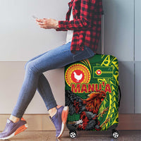 Proud of Manu'a Islands Luggage Cover Rooster and Polynesian Art Wing Style LT03 - Polynesian Pride