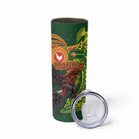 Proud of Manu'a Islands Skinny Tumbler Rooster and Polynesian Art Wing Style LT03 - Polynesian Pride