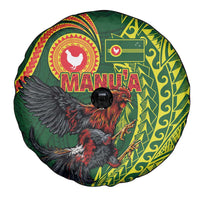 Proud of Manu'a Islands Spare Tire Cover Rooster and Polynesian Art Wing Style LT03 - Polynesian Pride