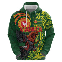 Proud of Manu'a Islands Zip Hoodie Rooster and Polynesian Art Wing Style LT03 - Polynesian Pride