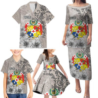 Tonga Culture Family Matching Puletasi and Hawaiian Shirt Ngatu Pattern and Blooming Hibiscus LT03 - Polynesian Pride