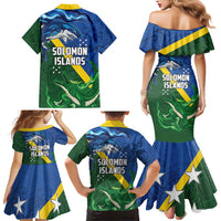 Solomon Islands Polynesian Tribal Shark and Crocodile Family Matching Mermaid Dress and Hawaiian Shirt LT03 - Polynesian Pride