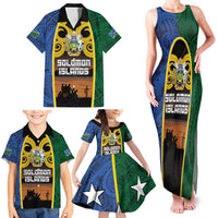 Solomon Islands Remembrance Day Family Matching Tank Maxi Dress and Hawaiian Shirt Lest We Forget and Polynesian Tattoo Pattern LT03 - Polynesian Pride