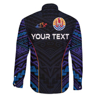 Personalised Tahiti Triathlon Polynesian Pattern Family Matching Off The Shoulder Long Sleeve Dress and Hawaiian Shirt LT03 - Polynesian Pride