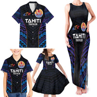 Personalised Tahiti Triathlon Polynesian Pattern Family Matching Tank Maxi Dress and Hawaiian Shirt LT03 - Polynesian Pride