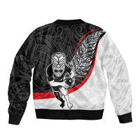 Personalised Aotearoa Lawn Bowls Bomber Jacket Maori Warrior and Silver Fern Sporty Style LT03 - Polynesian Pride