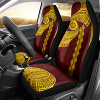 Tonga High School Car Seat Cover Traditional Ngatu and Polynesian Pattern LT03 - Polynesian Pride