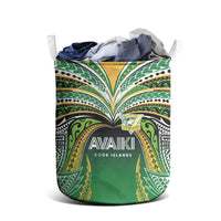 Cook Islands Rugby League Laundry Basket Avaiki Tatau Tribal Motifs Black Color LT03 - Polynesian Pride