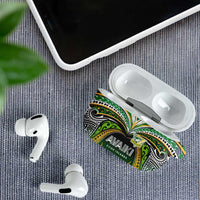 Cook Islands Rugby League AirPods Case Avaiki Tatau Tribal Motifs Black Color LT03 - Polynesian Pride
