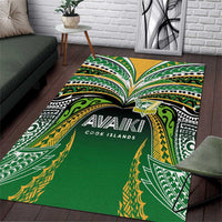 Cook Islands Rugby League Area Rug Avaiki Tatau Tribal Motifs Black Color LT03 Black - Polynesian Pride