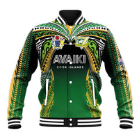 Custom Cook Islands Rugby League Baseball Jacket Avaiki Tatau Tribal Motifs Black Color LT03 Unisex Black - Polynesian Pride
