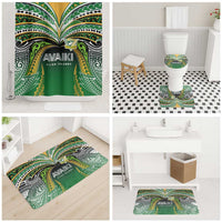 Cook Islands Rugby League Bathroom Set Avaiki Tatau Tribal Motifs Black Color LT03 - Polynesian Pride