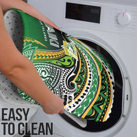 Cook Islands Rugby League Bathroom Set Avaiki Tatau Tribal Motifs Black Color LT03 - Polynesian Pride