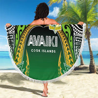 Cook Islands Rugby League Beach Blanket Avaiki Tatau Tribal Motifs Black Color LT03 - Polynesian Pride