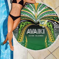 Cook Islands Rugby League Beach Blanket Avaiki Tatau Tribal Motifs Black Color LT03 - Polynesian Pride