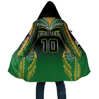 Custom Cook Islands Rugby League Cloak Avaiki Tatau Tribal Motifs Black Color LT03 Unisex Black - Polynesian Pride