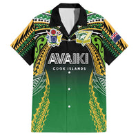 Custom Cook Islands Rugby League Family Matching Long Sleeve Bodycon Dress and Hawaiian Shirt Avaiki Tatau Tribal Motifs Black Color LT03 Dad's Shirt - Short Sleeve Black - Polynesian Pride