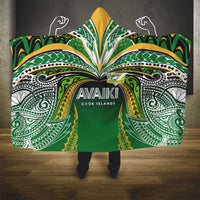 Cook Islands Rugby League Hooded Blanket Avaiki Tatau Tribal Motifs Black Color LT03 - Polynesian Pride
