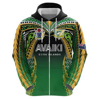 Custom Cook Islands Rugby League Hoodie Avaiki Tatau Tribal Motifs Black Color LT03 - Polynesian Pride
