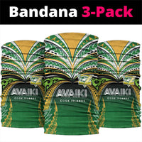 Cook Islands Rugby League Neck Gaiter Avaiki Tatau Tribal Motifs Black Color LT03 package One Size: 25*50cm Black - Polynesian Pride