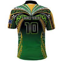 Custom Cook Islands Rugby League Polo Shirt Avaiki Tatau Tribal Motifs Black Color LT03 - Polynesian Pride