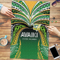 Cook Islands Rugby League Puzzle Avaiki Tatau Tribal Motifs Black Color LT03 Black - Polynesian Pride