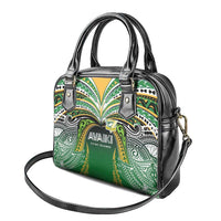 Cook Islands Rugby League Shoulder Handbag Avaiki Tatau Tribal Motifs Black Color LT03 - Polynesian Pride