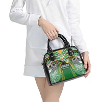 Cook Islands Rugby League Shoulder Handbag Avaiki Tatau Tribal Motifs Black Color LT03 - Polynesian Pride