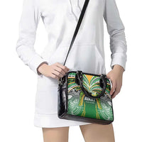 Cook Islands Rugby League Shoulder Handbag Avaiki Tatau Tribal Motifs Black Color LT03 - Polynesian Pride