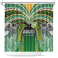 Cook Islands Rugby League Shower Curtain Avaiki Tatau Tribal Motifs Black Color LT03 Black - Polynesian Pride
