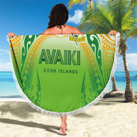 Cook Islands Rugby League Beach Blanket Avaiki Tatau Tribal Motifs White Color LT03 - Polynesian Pride
