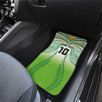 Custom Cook Islands Rugby League Car Mats Avaiki Tatau Tribal Motifs White Color LT03 - Polynesian Pride