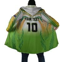 Custom Cook Islands Rugby League Cloak Avaiki Tatau Tribal Motifs White Color LT03 - Polynesian Pride