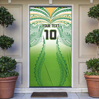 Custom Cook Islands Rugby League Door Cover Avaiki Tatau Tribal Motifs White Color LT03 White - Polynesian Pride
