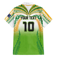 Custom Cook Islands Rugby League Hawaiian Shirt Avaiki Tatau Tribal Motifs White Color LT03 - Polynesian Pride
